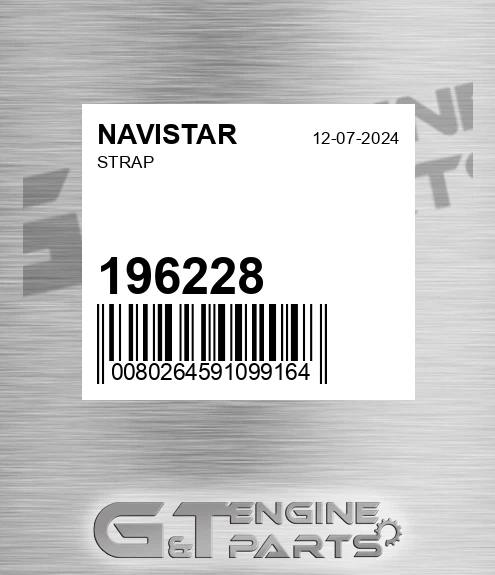 196228 Strap for NAVISTAR