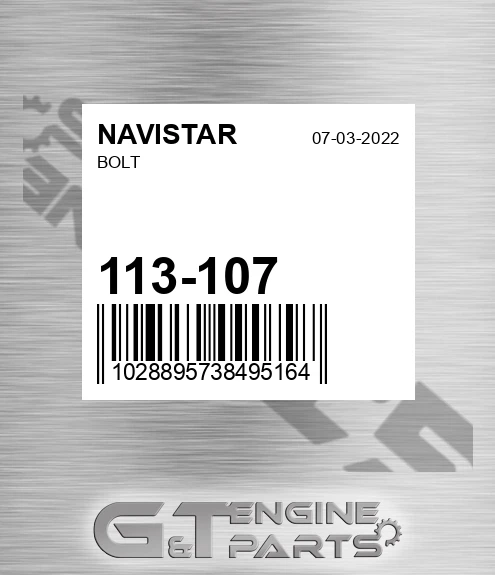 113-107 Bolt for NAVISTAR