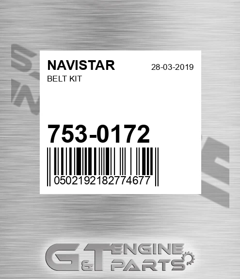 753-0172 Belt Kit