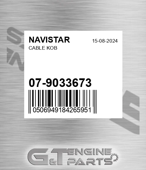07-9033673 Cable Kob