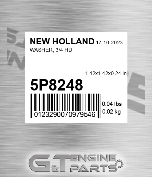 5P8248 Washer, 3/4 Hd