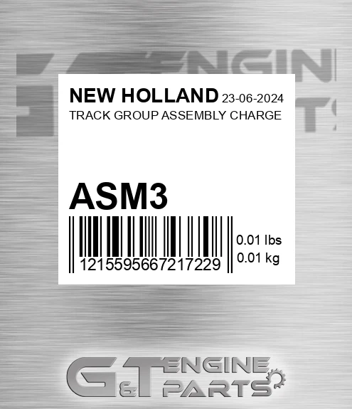ASM3 NEW HOLLAND Track Group Assembly Charge