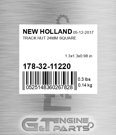 178-32-11220 Track Nut 24mm Square