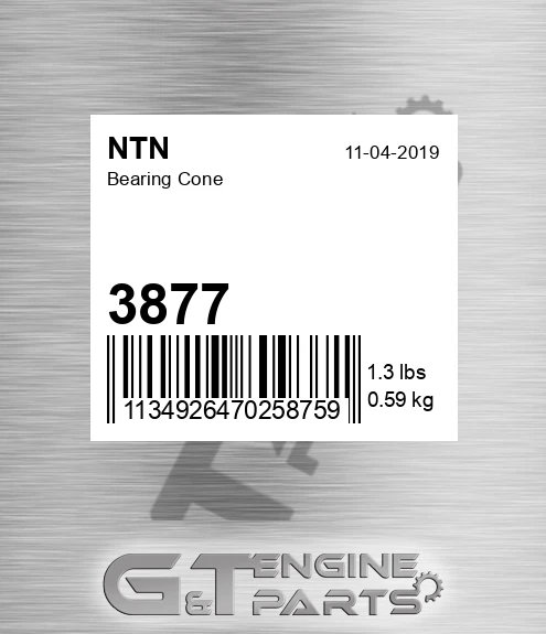 3877 NTN Bearing Cone