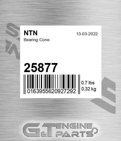 25877 NTN Bearing Cone
