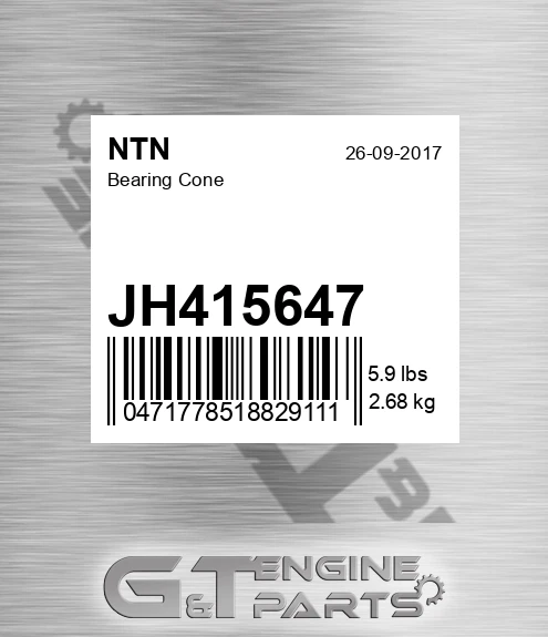 JH415647 Bearing Cone for NTN