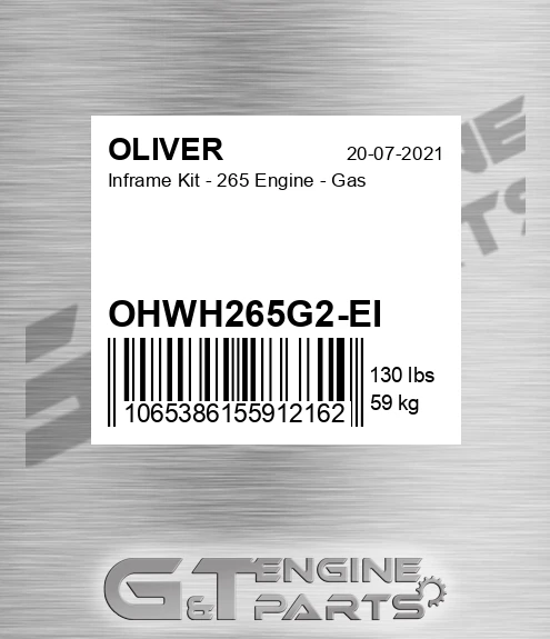 OHWH265G2-EI Inframe Kit - 265 Engine - Gas