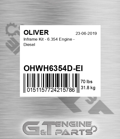 OHWH6354D-EI Inframe Kit - 6.354 Engine - Diesel