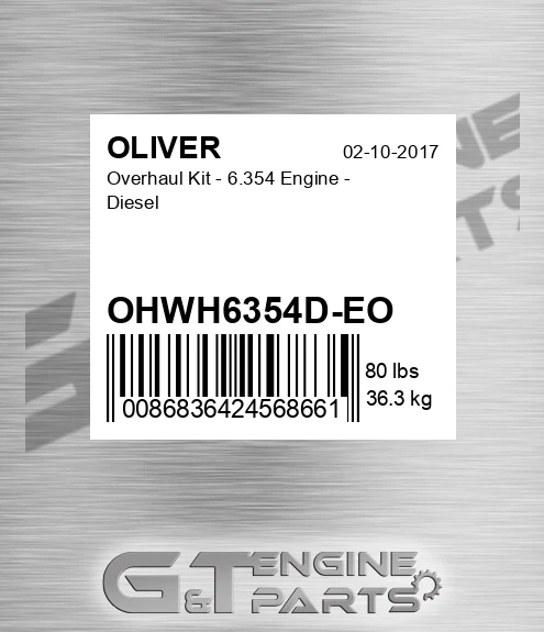 OHWH6354D-EO Overhaul Kit - 6.354 Engine - Diesel