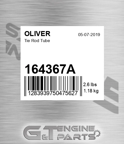 164367A OLIVER Tie Rod Tube