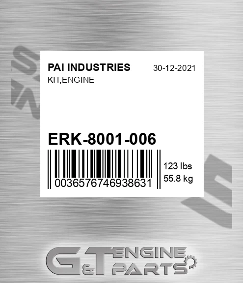ERK-8001-006 Kit,engine for PAI INDUSTRIES
