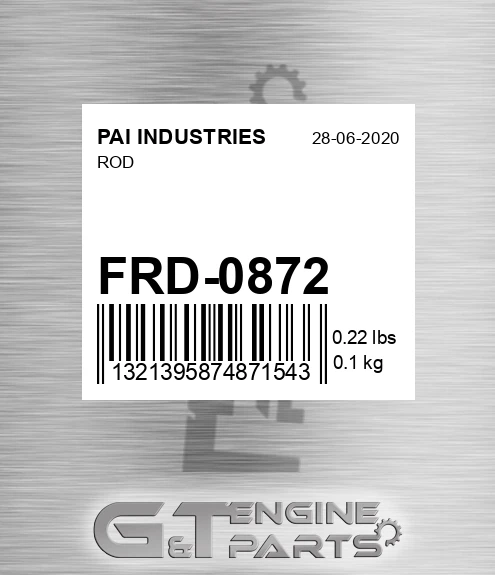 FRD-0872 Rod for PAI INDUSTRIES