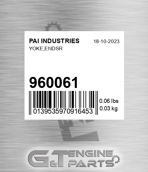 960061 Yoke,endsr
