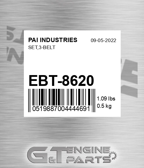 EBT-8620 Set,3-belt