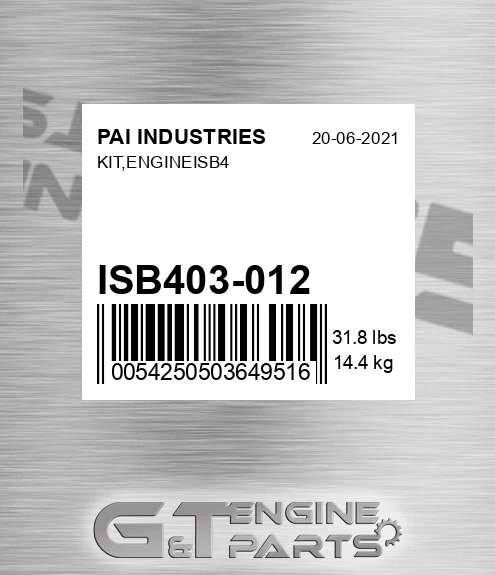ISB403-012 Kit,engineisb4 for PAI INDUSTRIES