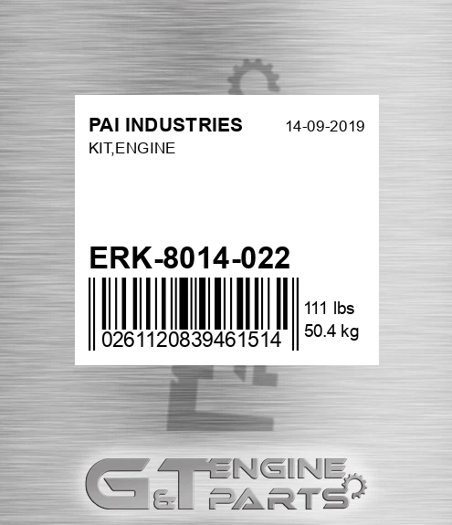 ERK-8014-022 Kit,engine for PAI INDUSTRIES