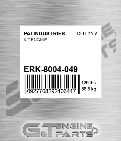 ERK-8004-049 Kit,engine for PAI INDUSTRIES