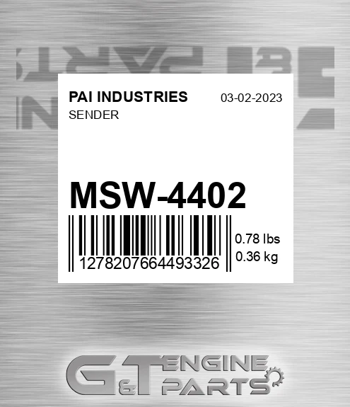 MSW-4402 Sender for PAI INDUSTRIES