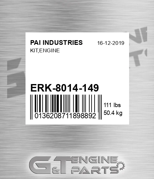 ERK-8014-149 Kit,engine for PAI INDUSTRIES