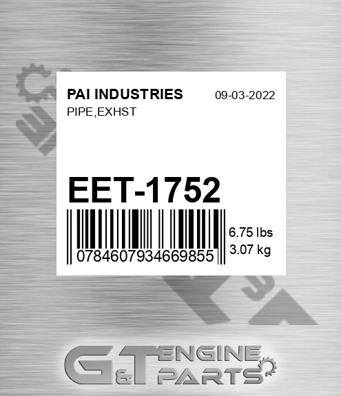 EET-1752 Pipe,exhst