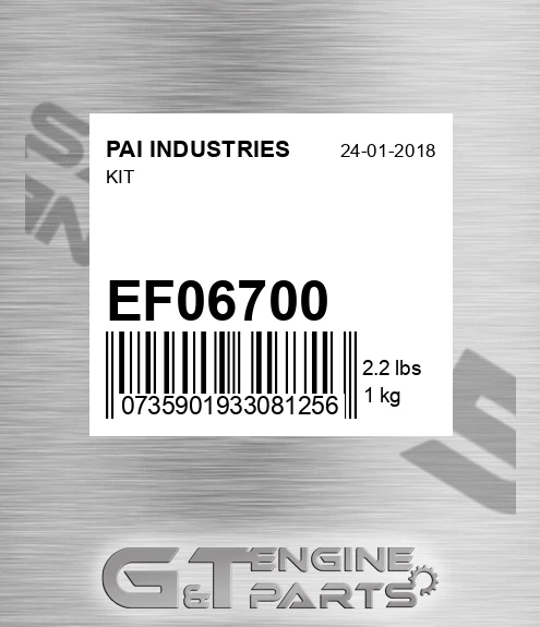 EF06700 Kit for PAI INDUSTRIES