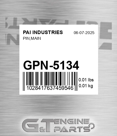 GPN-5134 Pin,main