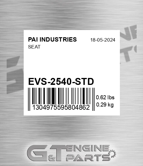EVS-2540-STD Seat