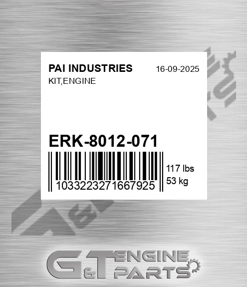 ERK-8012-071 Kit,engine for PAI INDUSTRIES