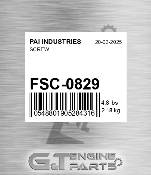 FSC-0829 Screw