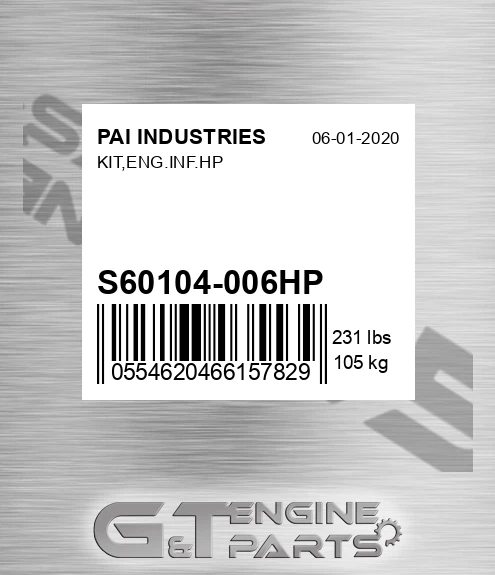 S60104-006HP Kit,eng.inf.hp for PAI INDUSTRIES