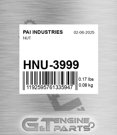 HNU-3999 Nut