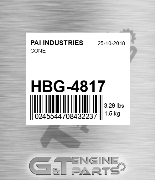 HBG-4817 Cone for PAI INDUSTRIES