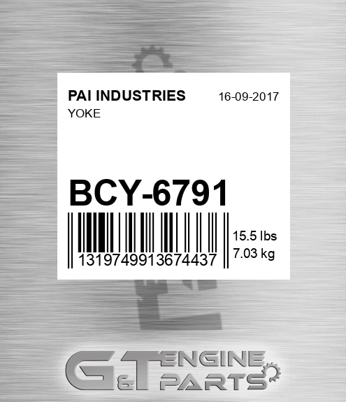 BCY-6791 Yoke