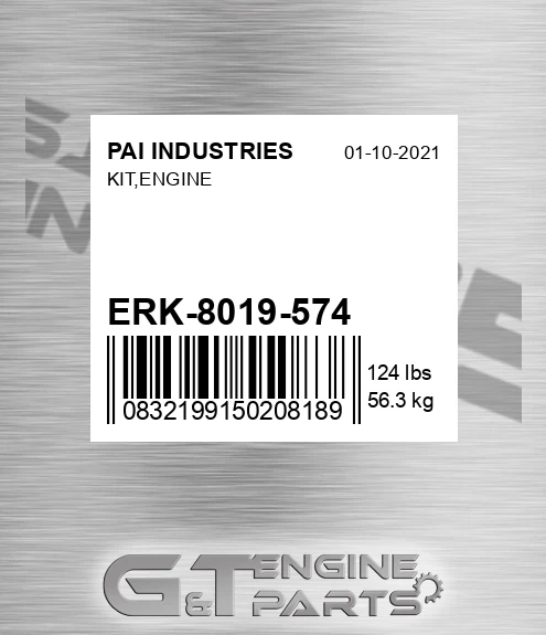 ERK-8019-574 Kit,engine for PAI INDUSTRIES