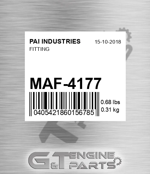 MAF-4177 Fitting for PAI INDUSTRIES
