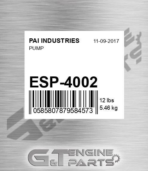 ESP-4002 Pump for PAI INDUSTRIES