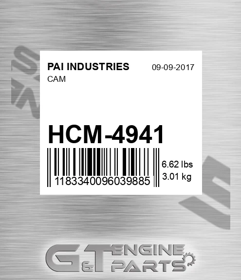 HCM-4941 Cam for PAI INDUSTRIES