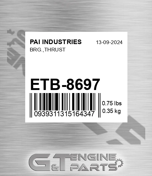 ETB-8697 Brg.,thrust