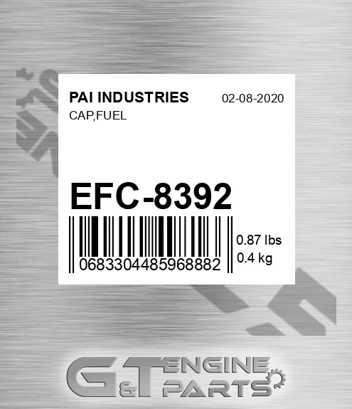 EFC-8392 Cap,fuel