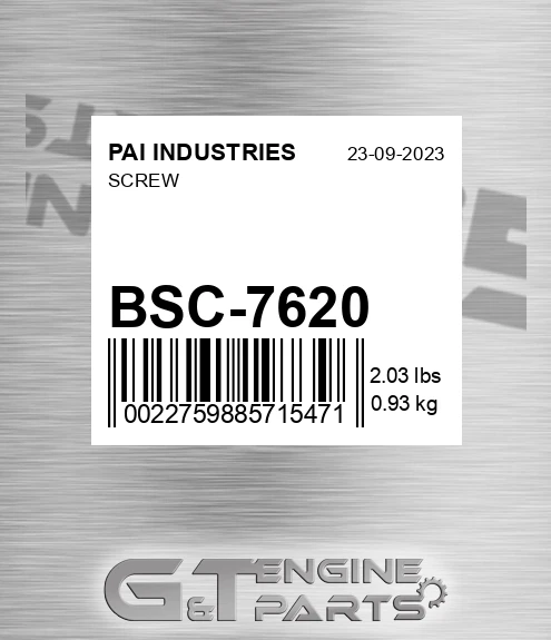 BSC-7620 Screw