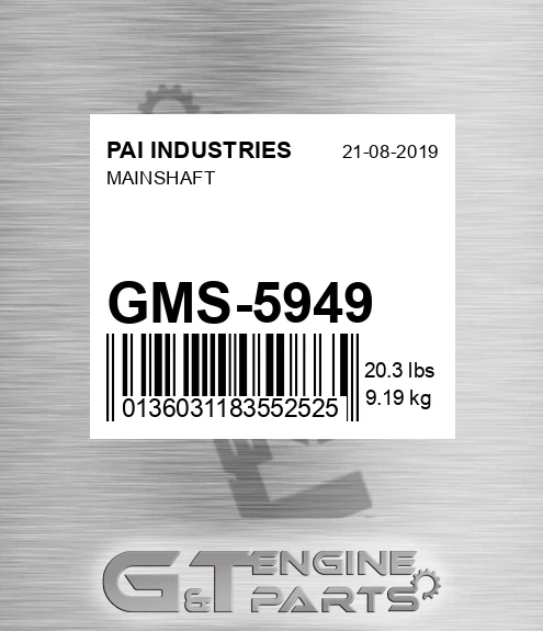 GMS-5949 Mainshaft