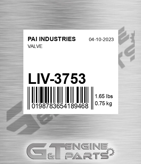 LIV-3753 Valve