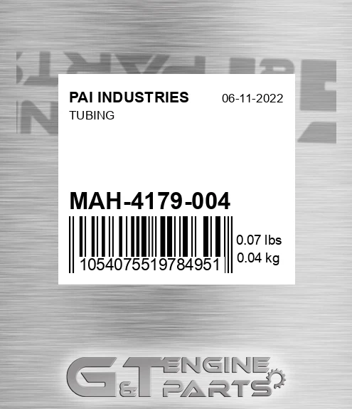 MAH-4179-004 Tubing