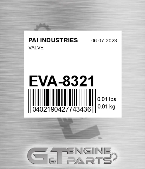 EVA-8321 Valve