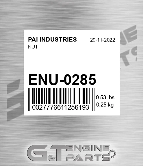 ENU-0285 Nut for PAI INDUSTRIES