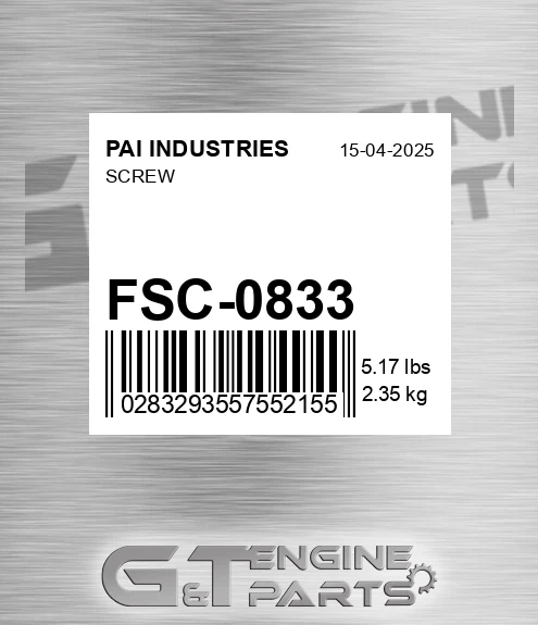 FSC-0833 Screw