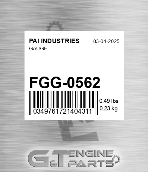 FGG-0562 Gauge