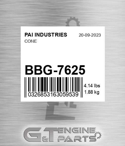 BBG-7625 Cone for PAI INDUSTRIES