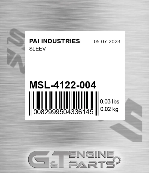 MSL-4122-004 Sleev