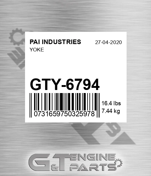 GTY-6794 Yoke